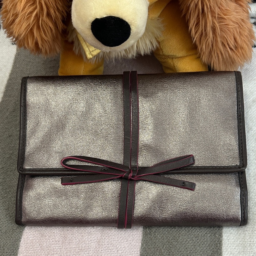 Stella & Dot Beige and Pink Clutch